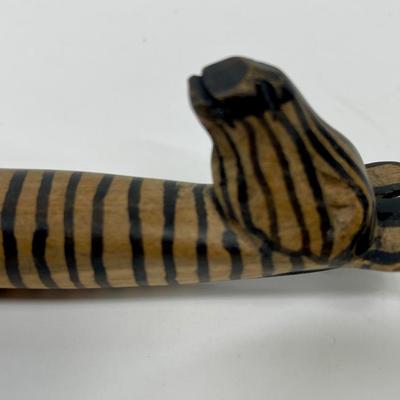 Handmade Carved Large Spoon with a Zebra Handle souvenir
