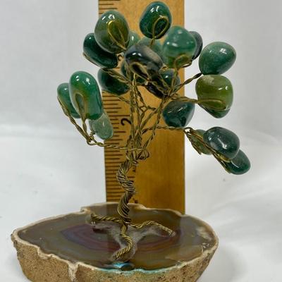 Green Jade Crystals - Chakra Tree of Life Decor - Jade Stone - Crystal Tree - Crystals of Luck - Bonsai Tree
