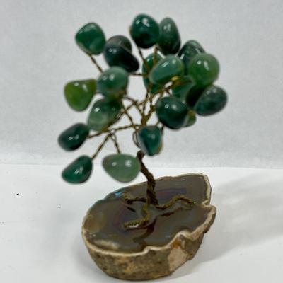 Green Jade Crystals - Chakra Tree of Life Decor - Jade Stone - Crystal Tree - Crystals of Luck - Bonsai Tree