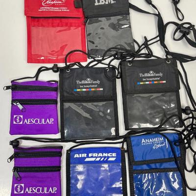 Collection of Lanyard ID Pouches from assorted businesses