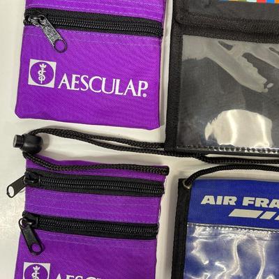 Collection of Lanyard ID Pouches from assorted businesses
