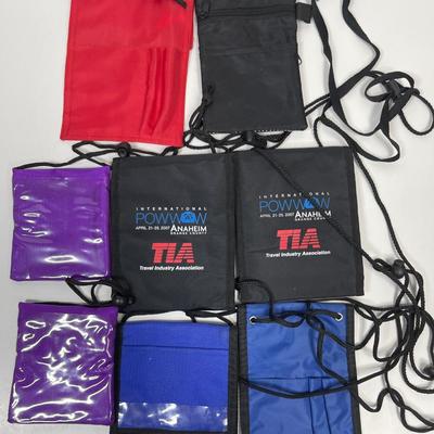 Collection of Lanyard ID Pouches from assorted businesses