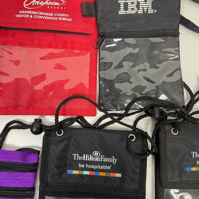 Collection of Lanyard ID Pouches from assorted businesses