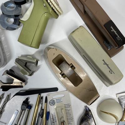 Office Supply Lot - Staplers, Dymo Labeler, Staple Pullers, and more