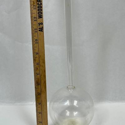 Vintage Laboratory Flask, Bulb, Scientist Glass Flat-Bottomed Beaker