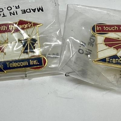 vintage France Telecom Inc. new pins