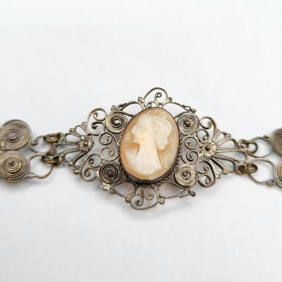 Vintage Jewel Box & Juliana, Cameo, Swarovski Bracelets