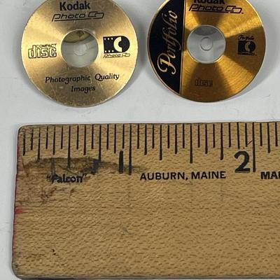Vintage Kodak Logo Label CD-Style Pins - Advertising