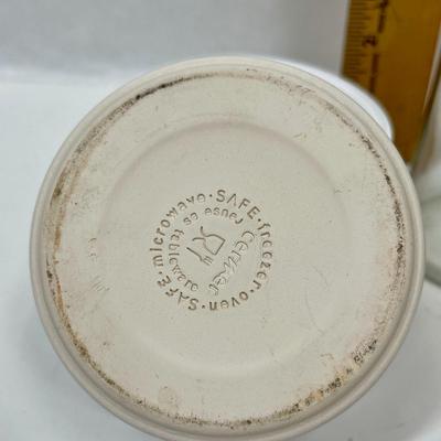 Saint Benoit Yogurt ceramic jar crock peach & white plus 3 other containers