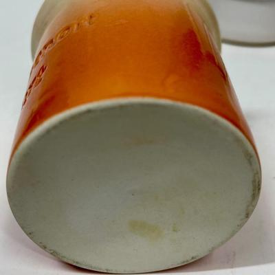 Saint Benoit Yogurt ceramic jar crock peach & white plus 3 other containers
