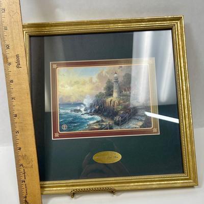 LET YOUR LIGHT SHINE Thomas Kinkade framed print with COA 10” x 10”