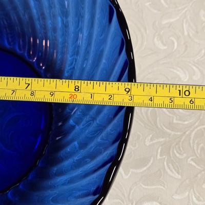 Cobalt Blue Glass Bowls and Candleholders