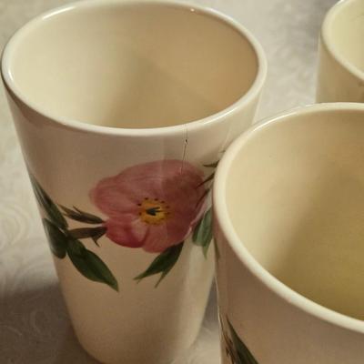 Franciscan Desert Rose China Pitcher and Tall Drinking Cups