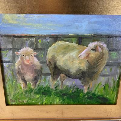 055 Original Painting "Momma & Babe" by Kathie Rogers