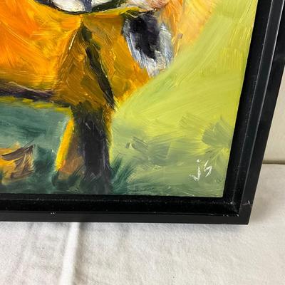 057 Original Oil on Canvas Painting "Dawn Fox" by Johnna Schelling