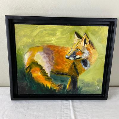 057 Original Oil on Canvas Painting "Dawn Fox" by Johnna Schelling
