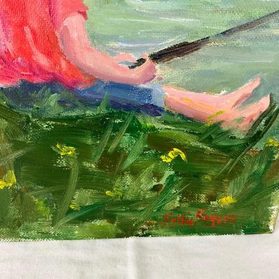 66 Original Oil Painting "The Country Life by Kathie Rogers