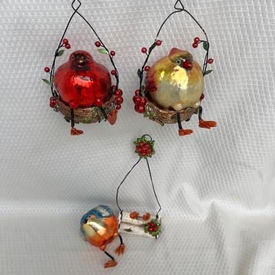 Lot 338 Bird ornaments