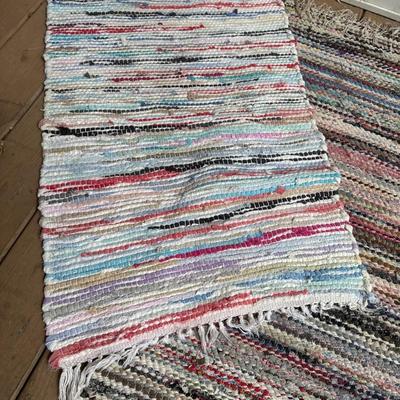 607 Pair of Scandinavian Made Rag Rugs/Door mats