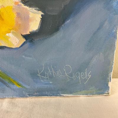 74 Original Oil Painting of Daffodil Still Life by Kathie Rogers