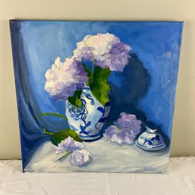 76 Original Oil Painting of Still Life Hydrangeas by Kathie Rogers