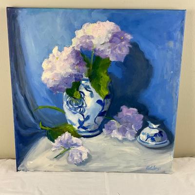 76 Original Oil Painting of Still Life Hydrangeas by Kathie Rogers