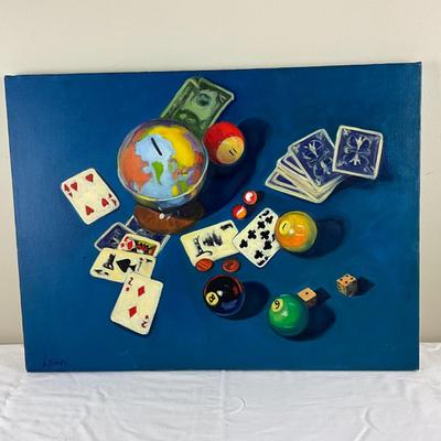 78 Original Acrylic Painting "Games of Chance" by L. Bovee