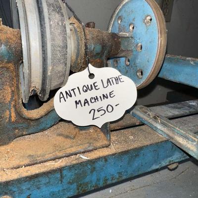 Lot 2: Vintage Lathe Machine & More Tools (Large Barn)