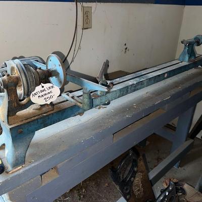 Lot 2: Vintage Lathe Machine & More Tools (Large Barn)