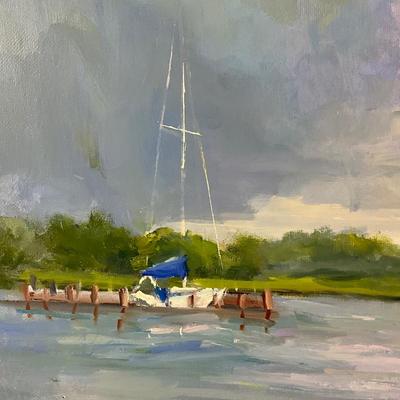 82 Original Landscape Oil Painting "Storm Coming" by Kathie Rogers