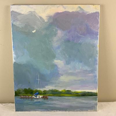 82 Original Landscape Oil Painting "Storm Coming" by Kathie Rogers