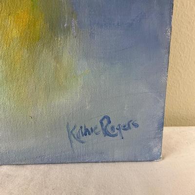 85 Original Acrylic Sunflower Still LIfe Painting by Kathie Rogers