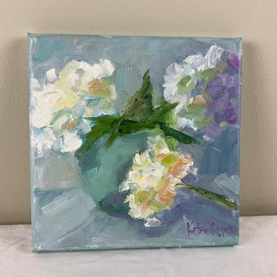 87 Original Oil Painting Hydrangeas Still LIfe by Kathie Rogers