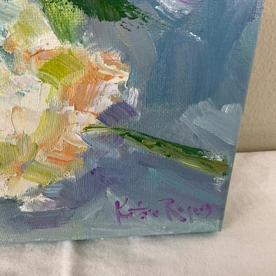 87 Original Oil Painting Hydrangeas Still LIfe by Kathie Rogers