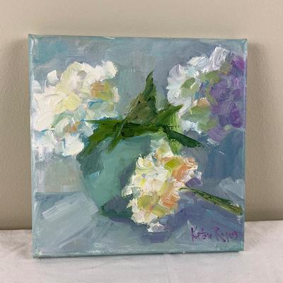87 Original Oil Painting Hydrangeas Still LIfe by Kathie Rogers