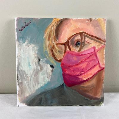 88 Original Acrylic Painting of Mask Up by Kathie Rogers