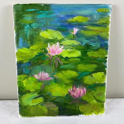 90 Original Acrylic Painting of Lily Pads by Kathie Rogers