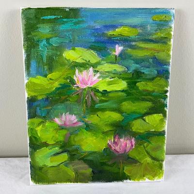 90 Original Acrylic Painting of Lily Pads by Kathie Rogers