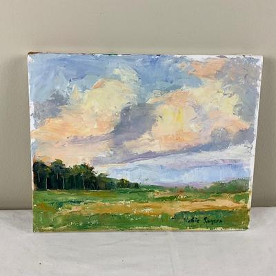 93 Original Oil Painting of Storm Clouds by Kathie Rogers