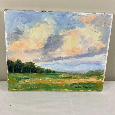 93 Original Oil Painting of Storm Clouds by Kathie Rogers