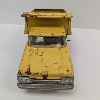 Vintage Metal Yellow Truck & Sand & Gravel Excavating Truck