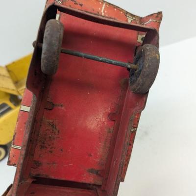 Vintage Metal Yellow Truck & Sand & Gravel Excavating Truck