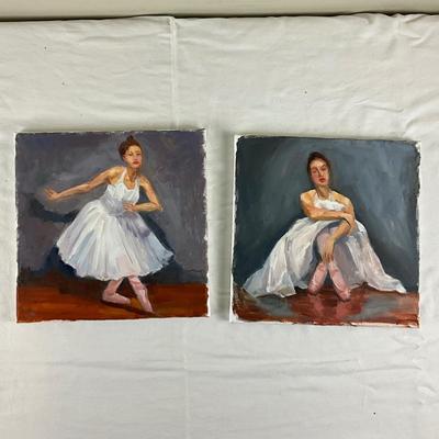 100 Pair of Original Oil Paintings of Dancing Ballerinas by Kathie Rogers