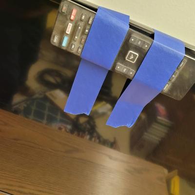 Vhs lot, tv stand and 32" tv