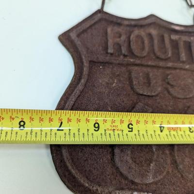 Route 66 Cast Iron Hanging Sign