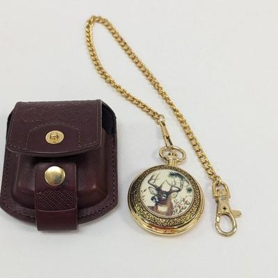 Franklin Mint Stag Precision Pocket Watch