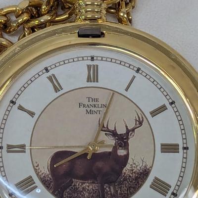 Franklin Mint Stag Precision Pocket Watch