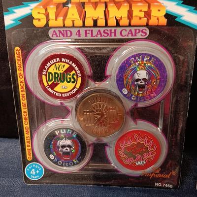 NEW 1994 SUPER PRO BRASS SLAMMER & 4 FLASH CAPS PLUS MORE