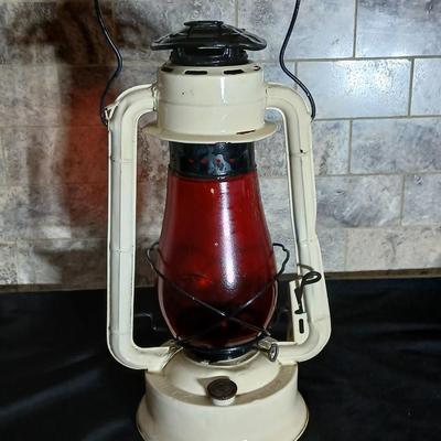 Dietz No. 2 Blizzard lantern with red globe