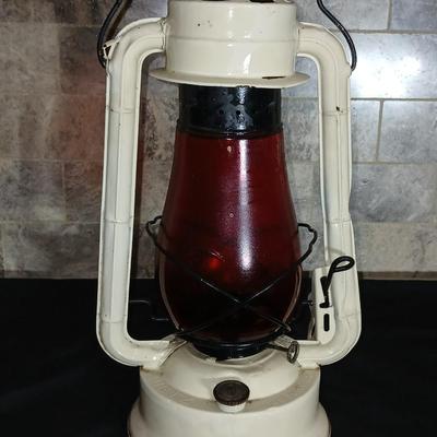 Dietz No. 2 Blizzard lantern with red globe
